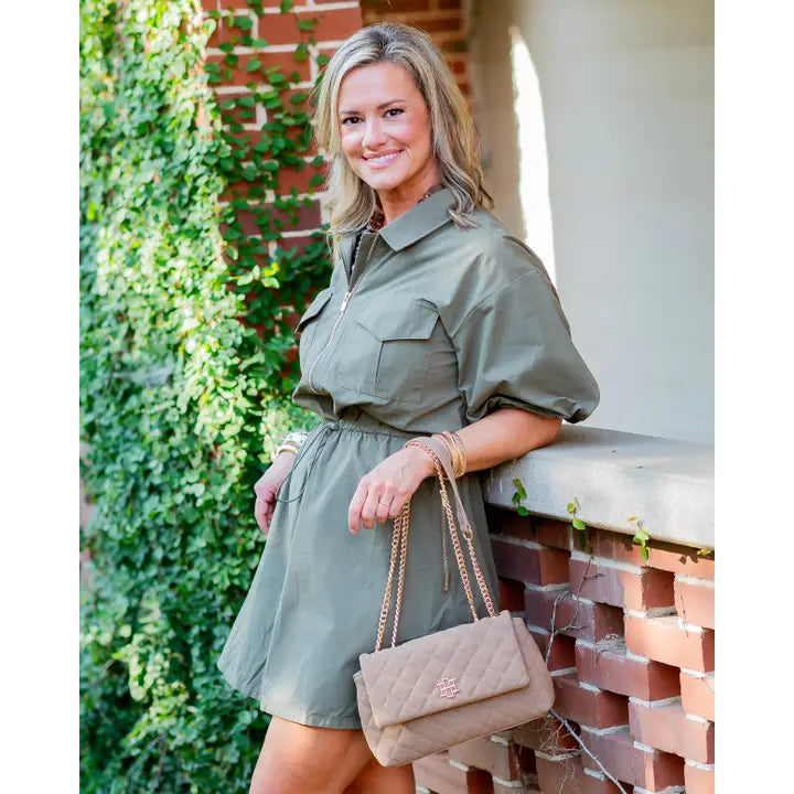 Leigh Quilted Crossbody-Latte S DQ