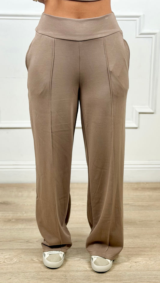 Taupe Laguna Pleated Lounge Pant