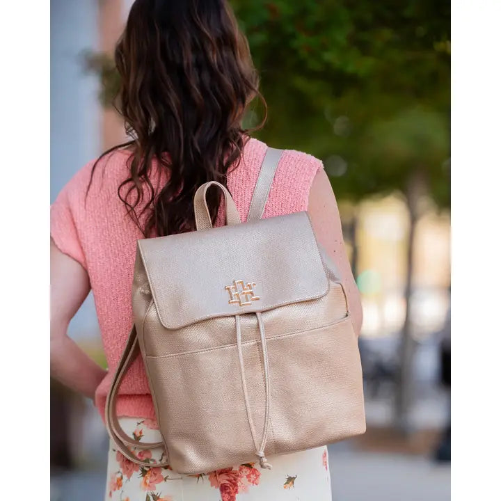 Bennett Backpack Woven Gold