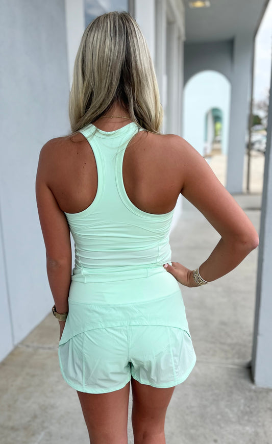 Mint Butter Racer Back Top