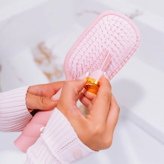Detangler Brush Full Size Teletie, Bubblegum Pink