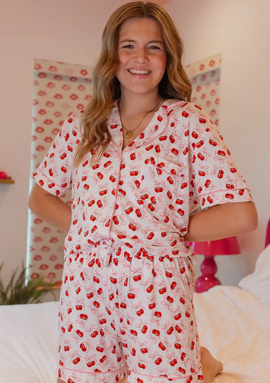 Lulu Mac Pajama Set, Cherry