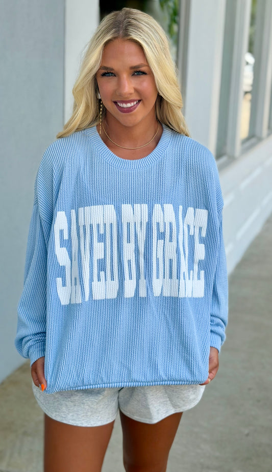 Saved By Grace Graphic Sweatshirt