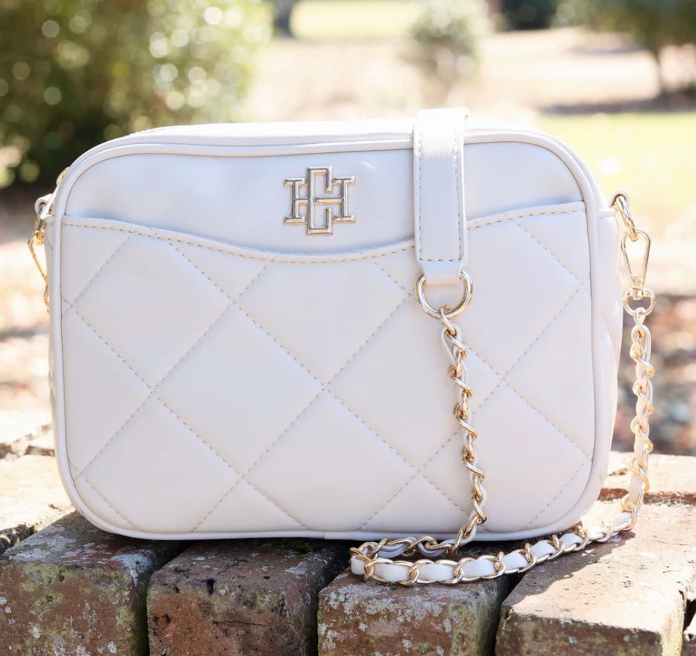 Fiona Crossbody, Cream Quilted