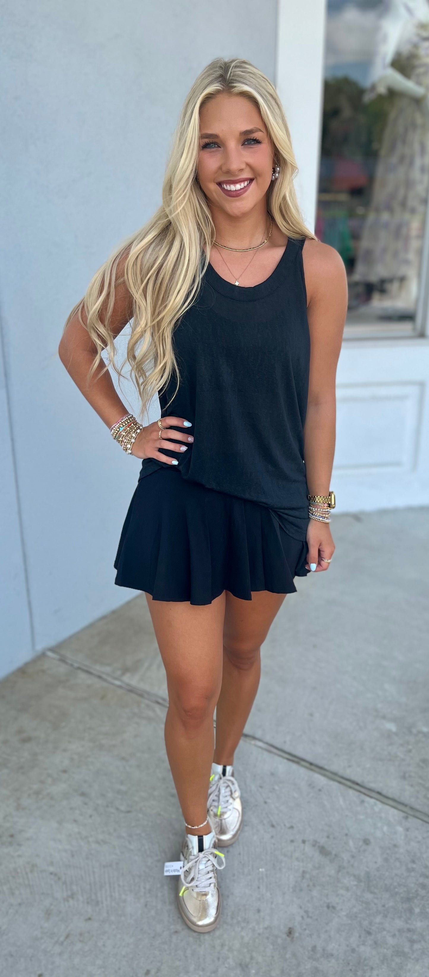 Modal Blend Tunic Tank , Black