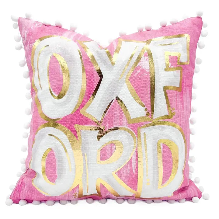 Gold Foil Pink Oxford Pillow