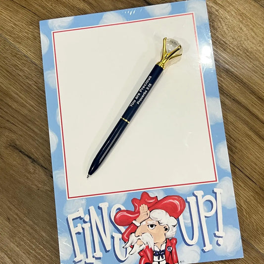 Blue and Red Fins Up Notepad