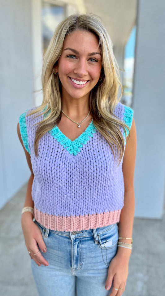 Colorblock Sweater Vest