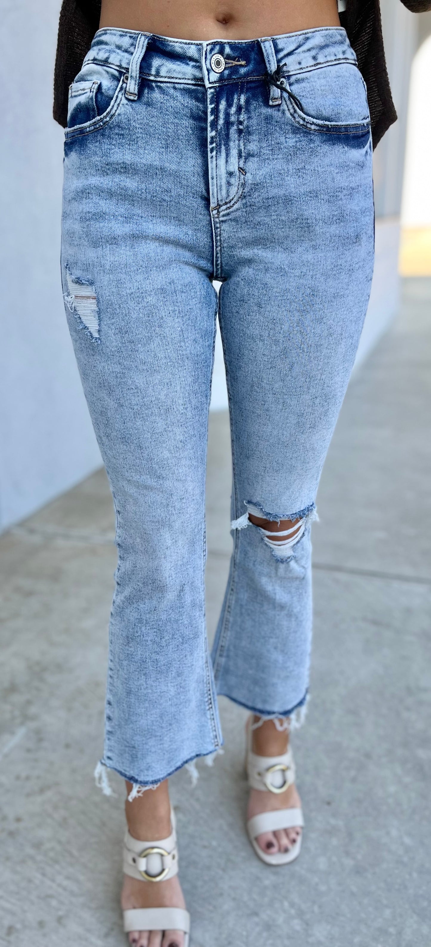 Acid Cloud High Rise Bootcut Jean