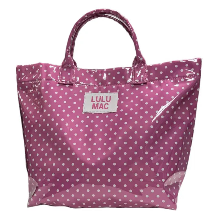 Lulu Mac Tote Bag, Pink/White Dot