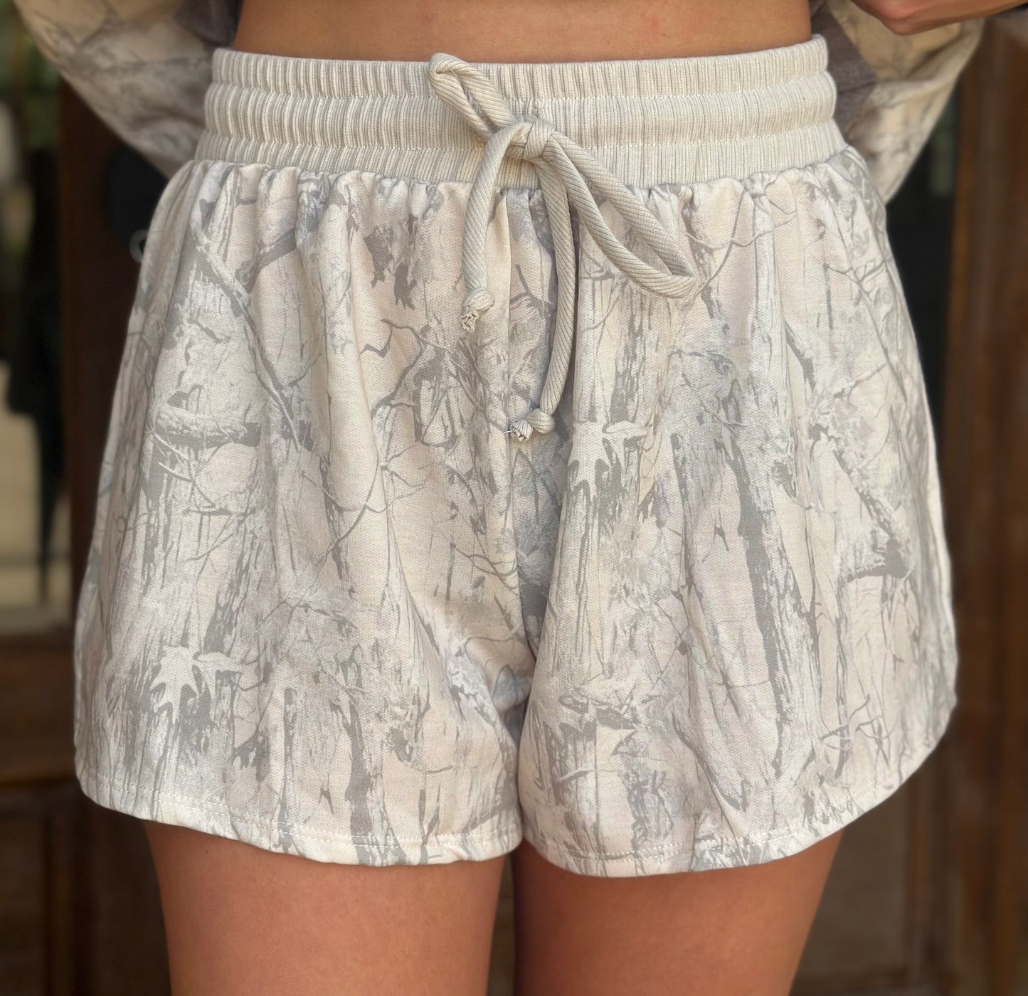 CamoPrint Drawstring Shorts