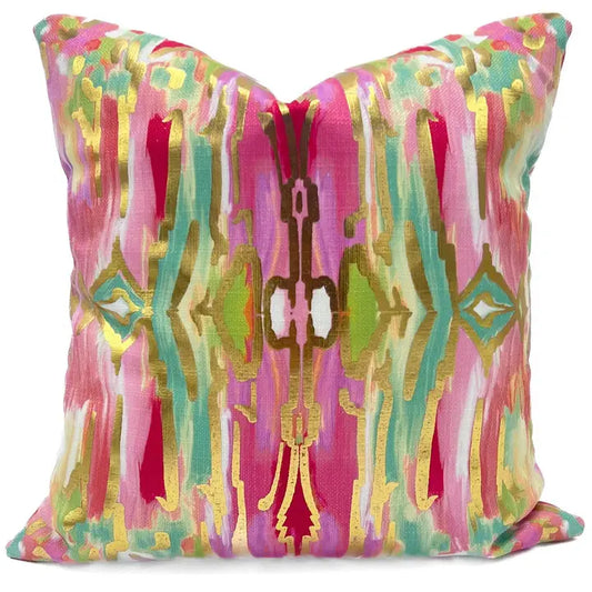 Gold Foil Brooke Kaleidoscope Pillow Velvet