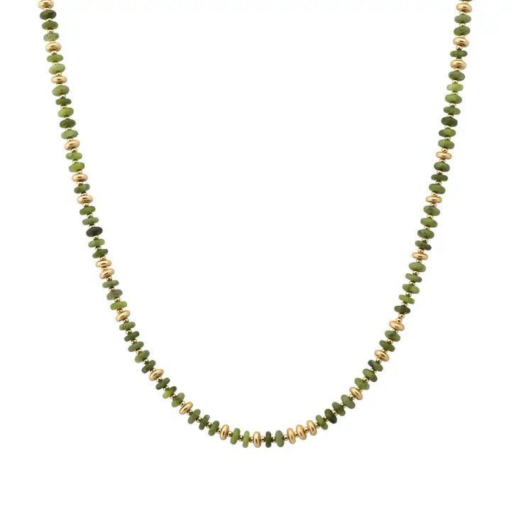 Green Multi Color Beaded Necklace