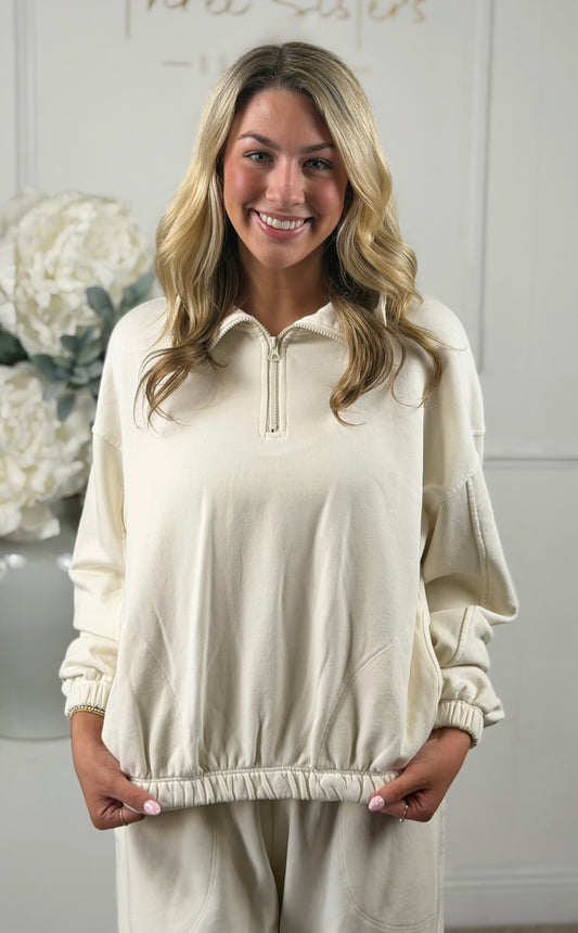 Vanilla Ice Mock Neck Pullover Half Zip