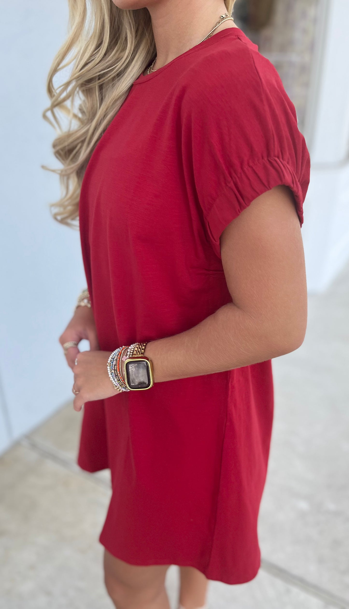 Crimson Knit Dress