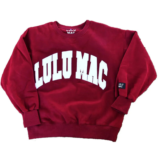 Stitch Lulu Mac Sweatshirt, Maroon/White
