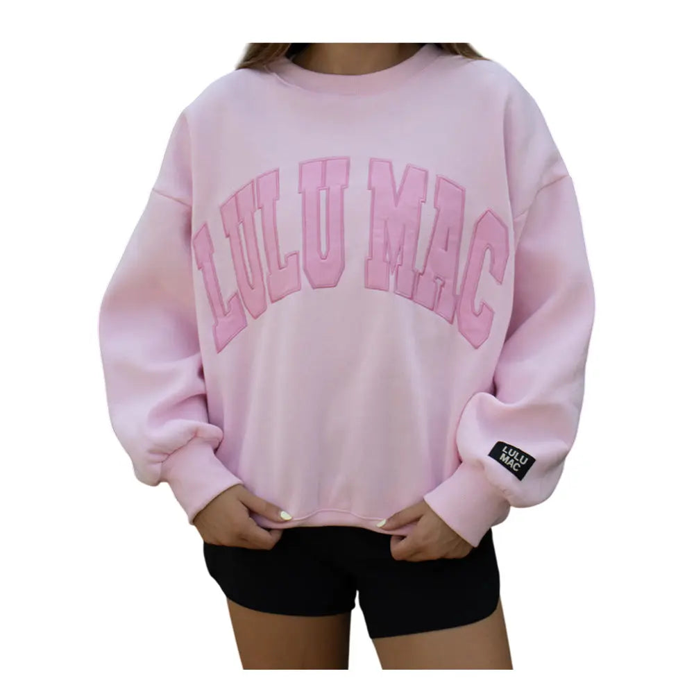 Lulu Mac Sweatshirt Monogram Pink