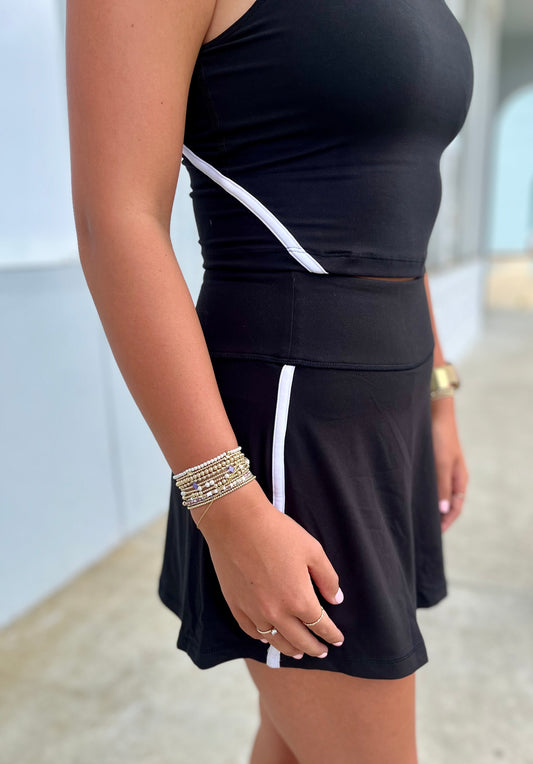 Butter Skort , Black/White