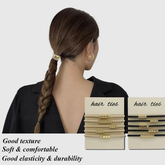 Braided Bohemian Hair Scrunchies, Taupe