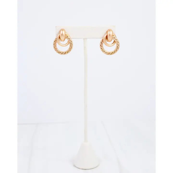 Coosa Twisted Double Loop Earrings