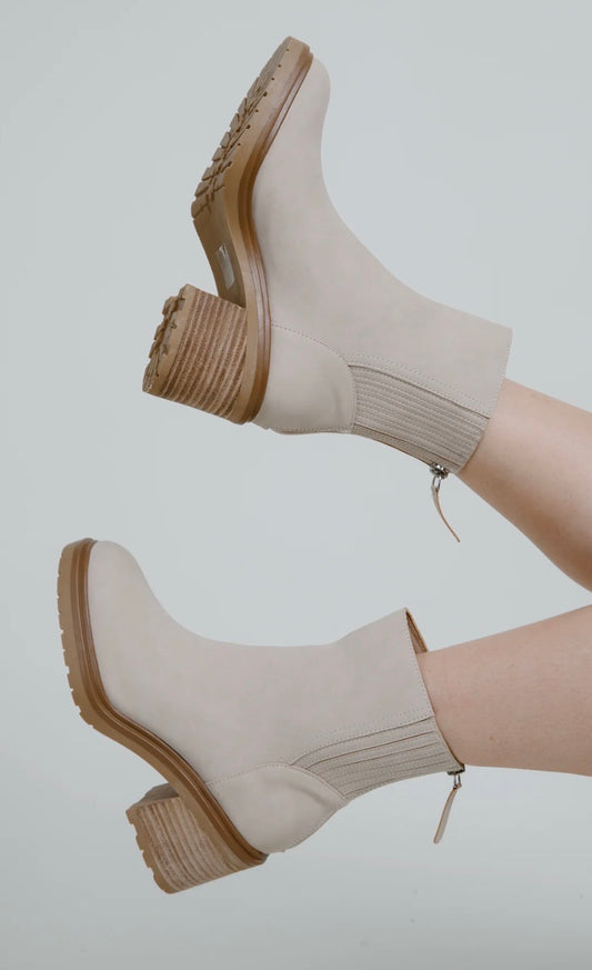 The Megan Light Grey Booties