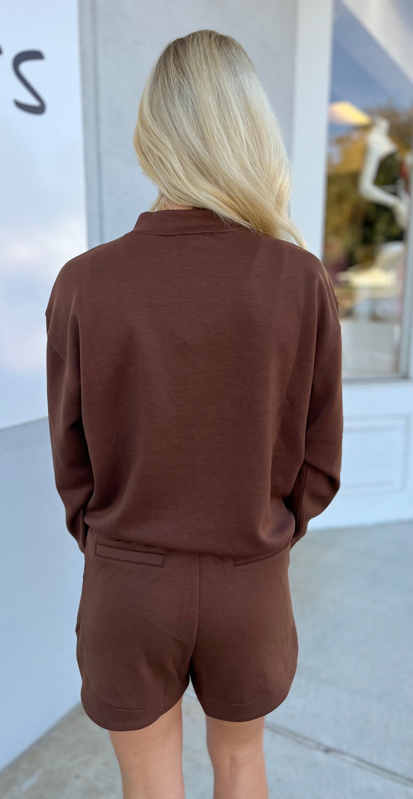 Scuba Pullover & Shorts SET, Brown