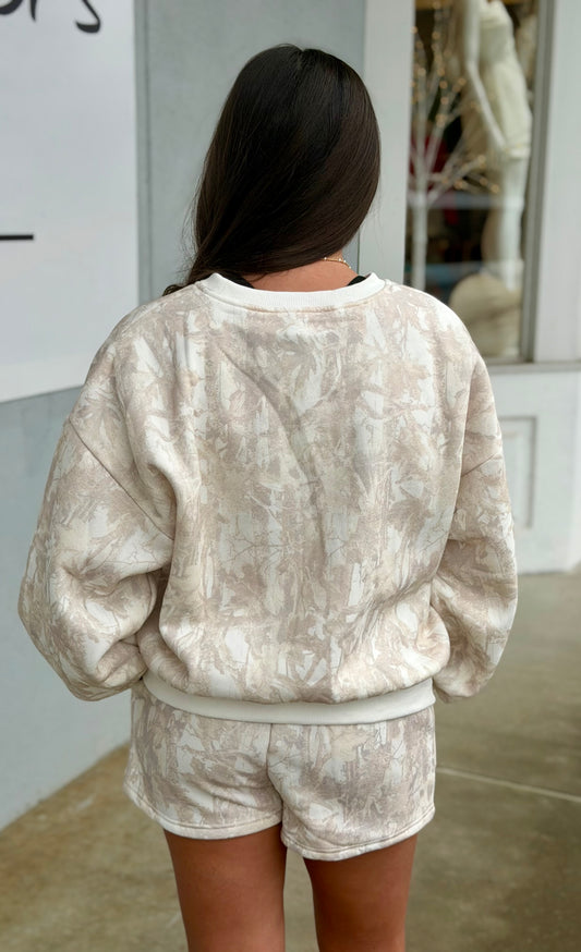 Woodland Camo Crewneck Sweatshirt