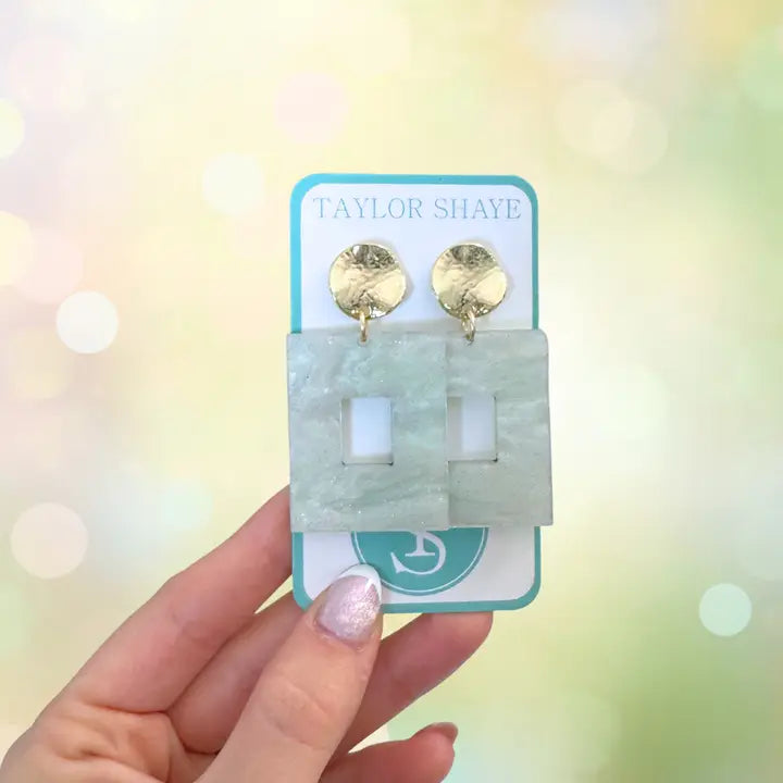 TS Earrings, Blue Shimmer Naomi