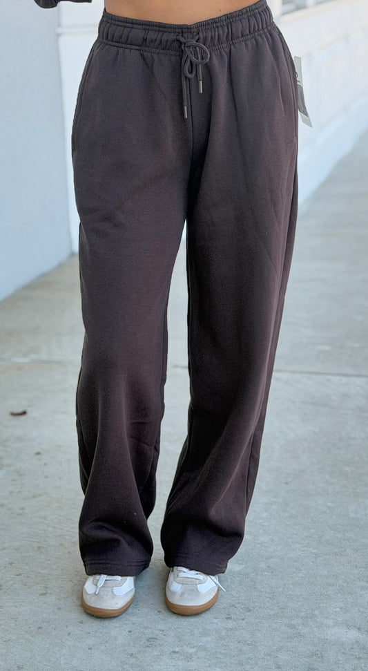 Cotton Fleece Relaxed Fit Sweatpant, Coffee Bean