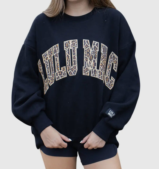 Lulu Mac Black Leopard Sweatshirt