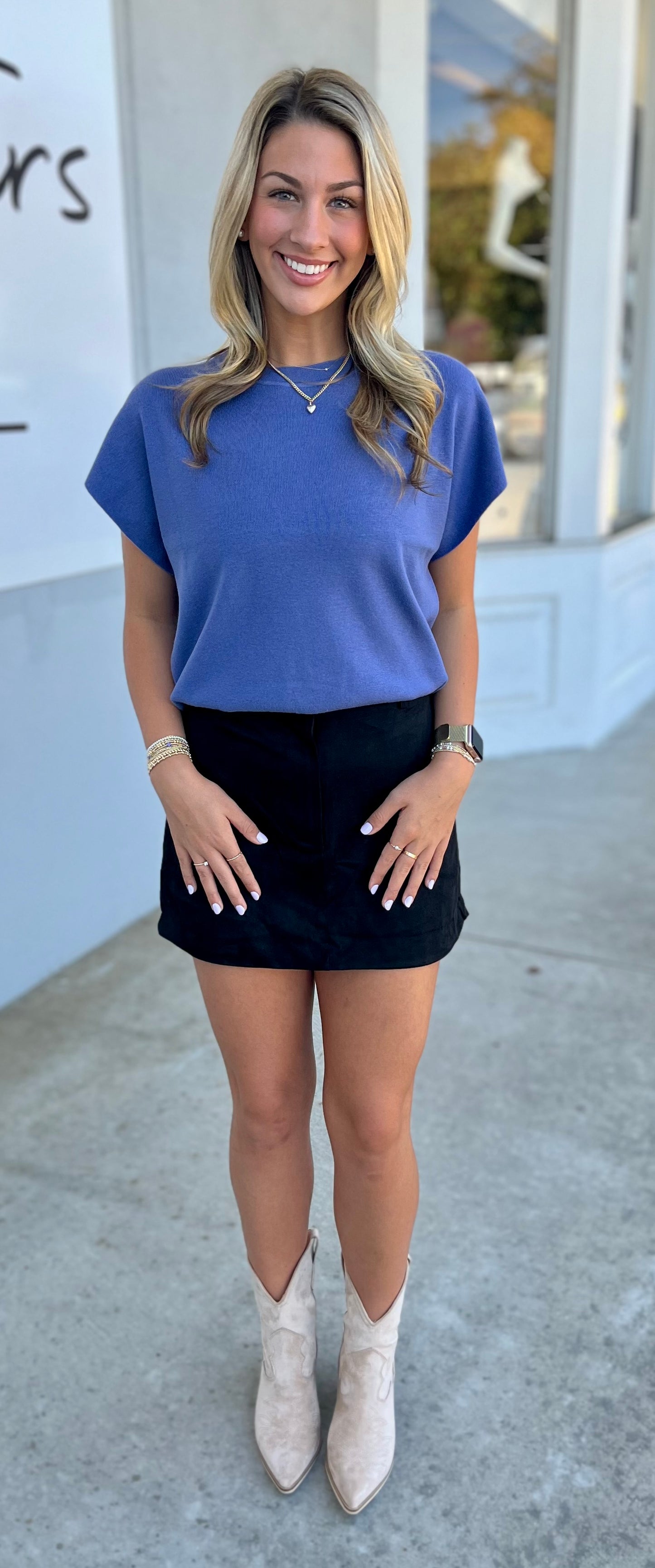 Round Neck Dolman Sleeve Sweater, Marlin