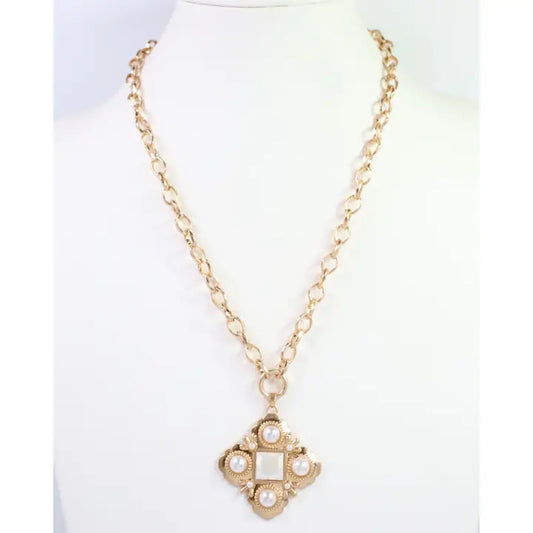 Bourke Pearl Clover Pendant Necklace