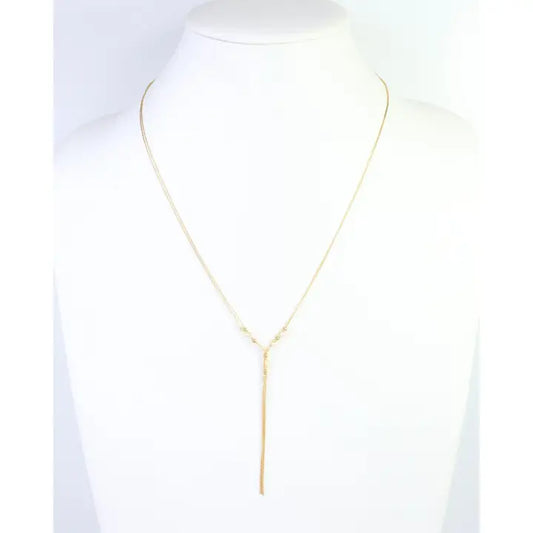 Merida Beaded Tassel Necklace Pearl