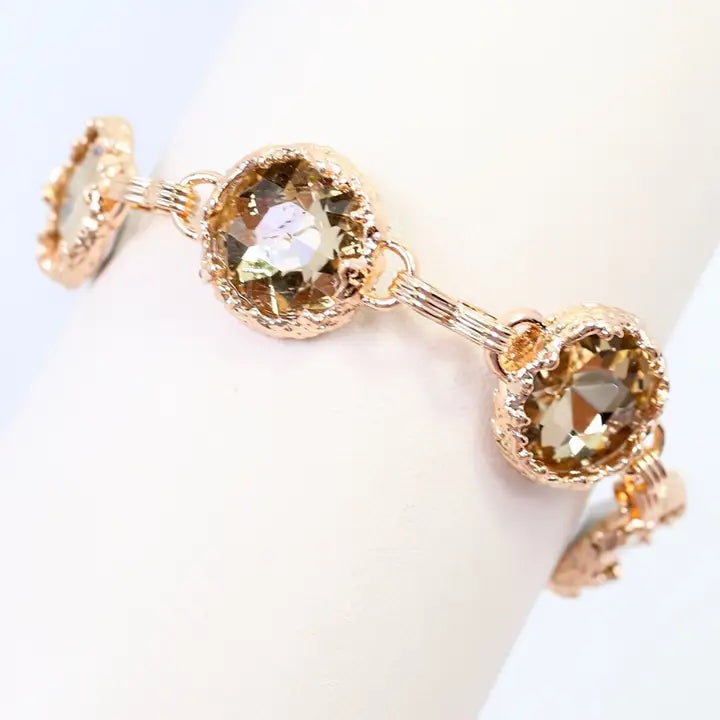 Leah Crystal Link Bracelet