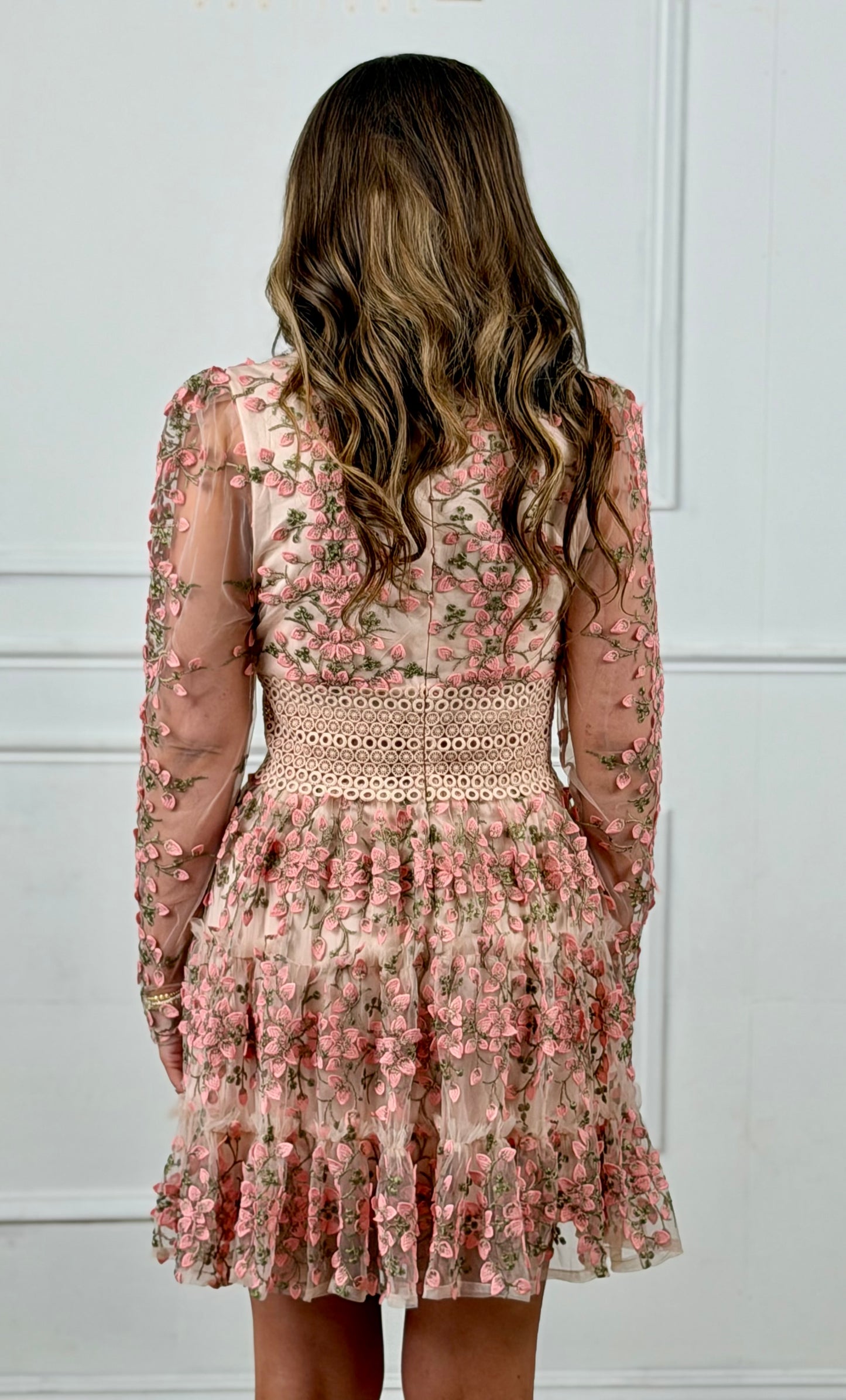 Floral Mauve Lace Dress