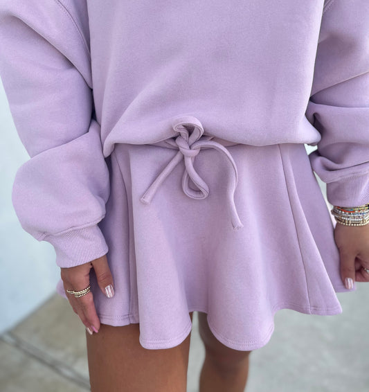 Lilac Sweatshirt and Flare Skort SET