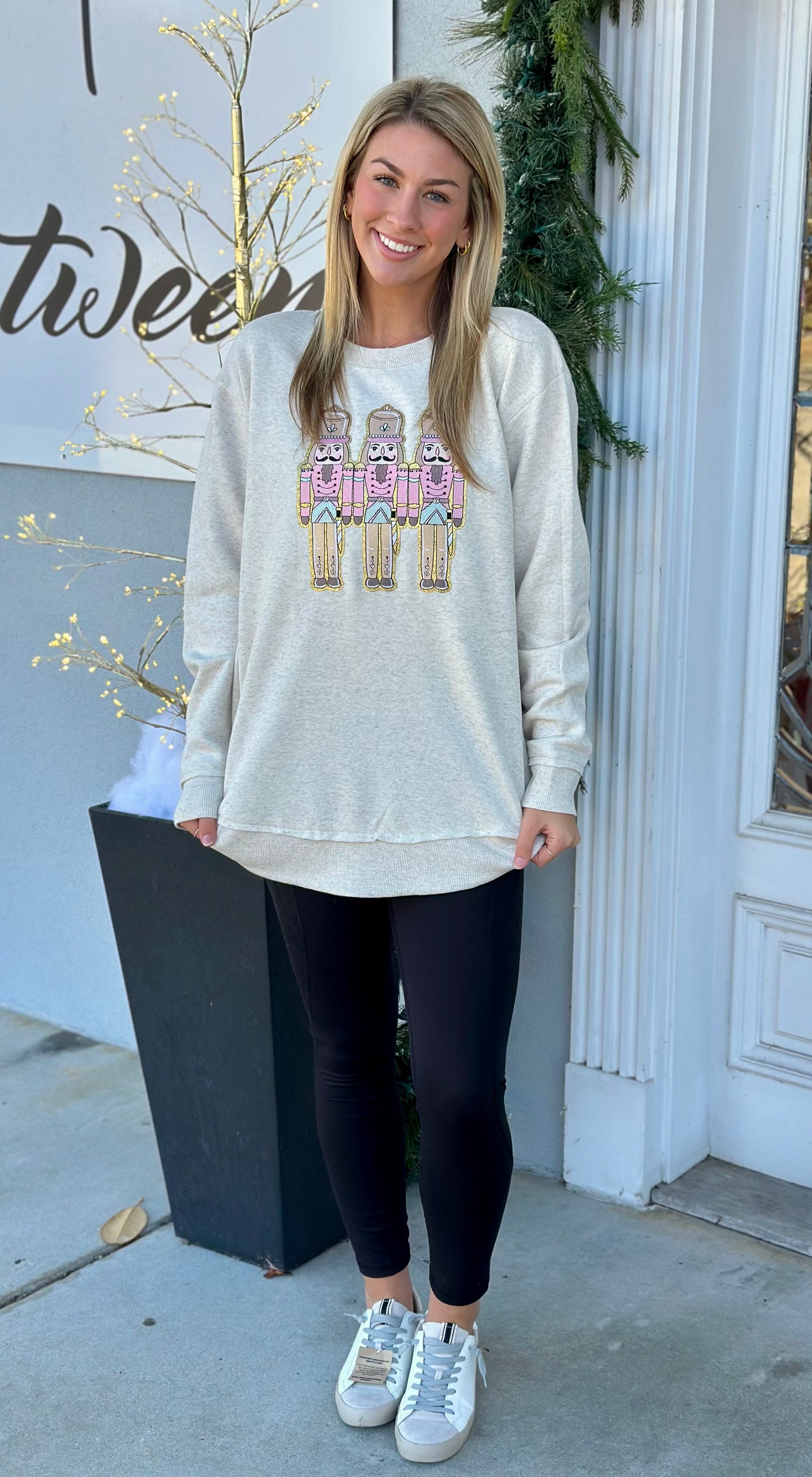 Pastel Nutcracker Patch Sweatshirt
