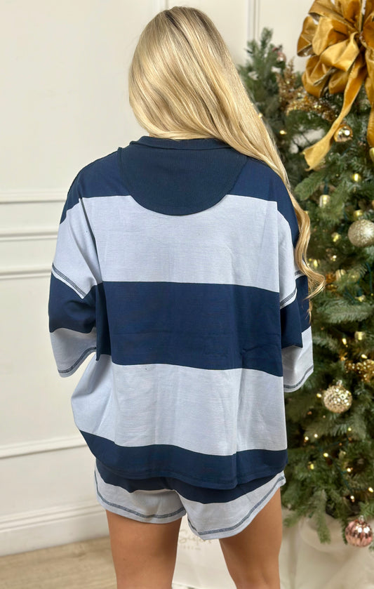 Midnight/Steel Striped SET