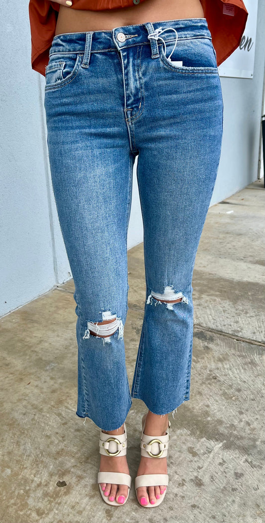 High Rise Clean Cut Hem Jean