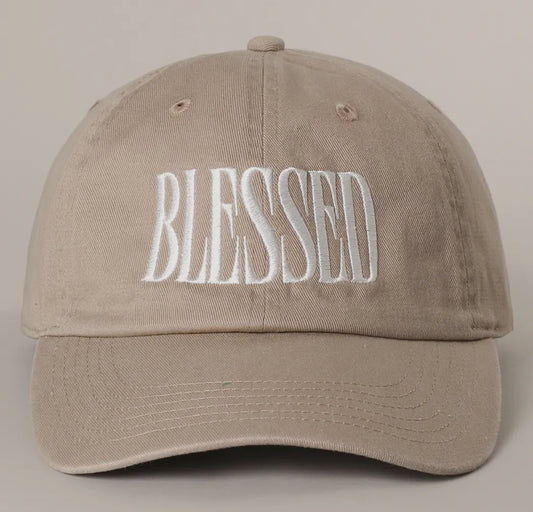 Khaki Blessed Baseball Cap