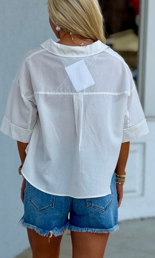 Medium Wash Frayed Hem Boyfriend Shorts