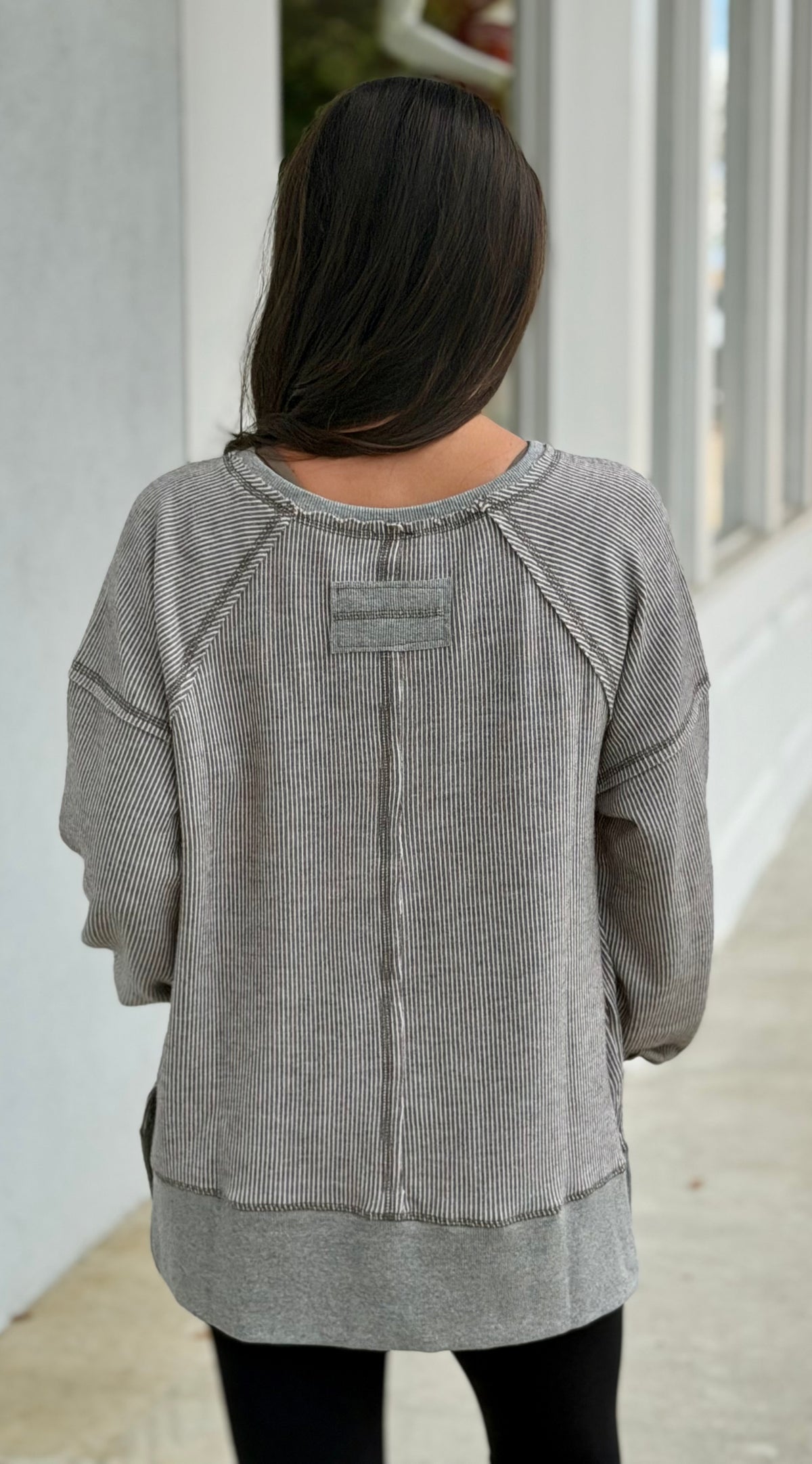 Gray Vintage Thermal Sweater