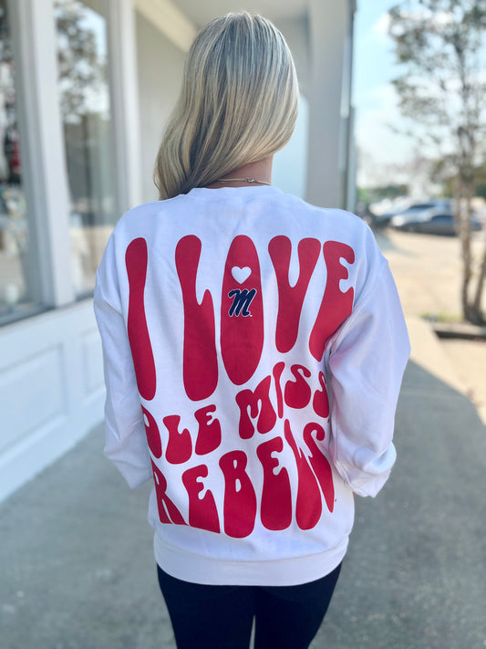 Love Team Sweatshirt , Ole Miss