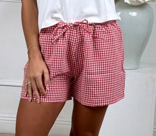 Red Gingham Shorts
