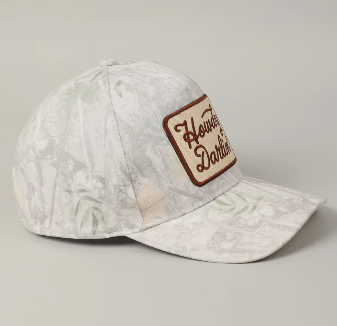 Howdy Darlin Embroidery Patch Camo Trucker Hat