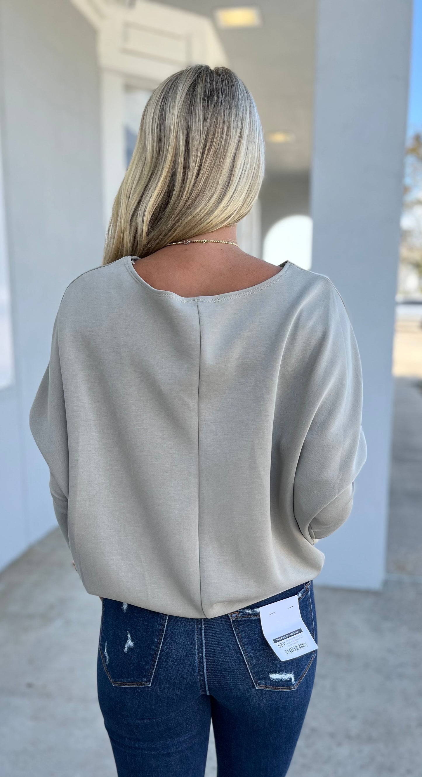 Boatneck Tunic , Moss