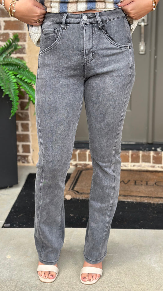 Matte Black High Rise Bootcut Tummy Control