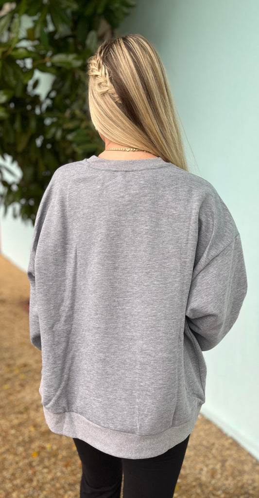 Grey/Blue VACAY Pullover