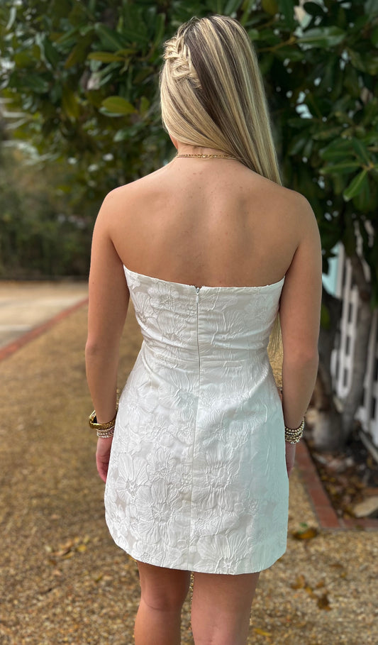 White Puzzle Mini Dress