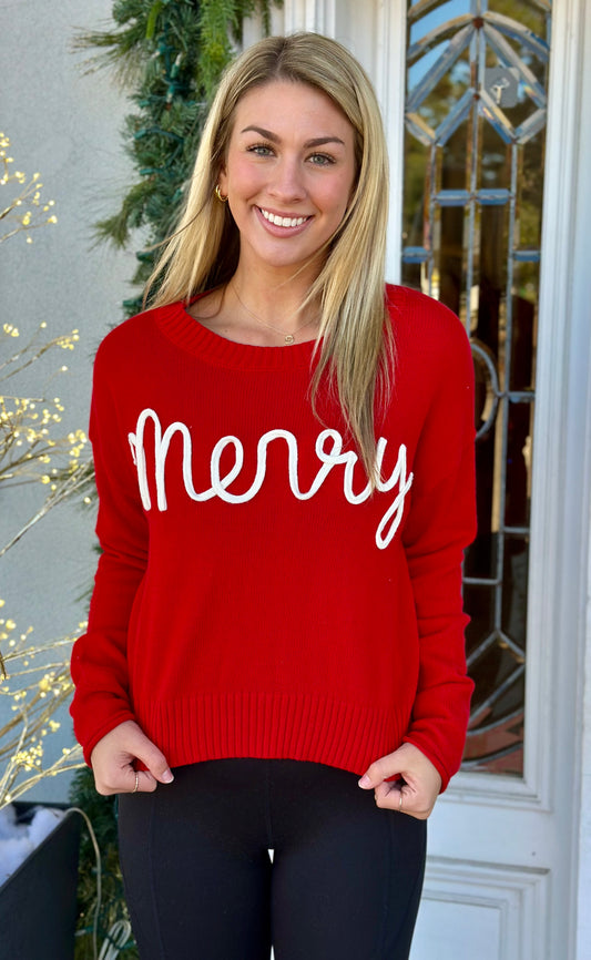 Cozy Cherry Merry Sweater
